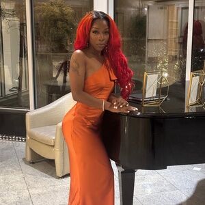 Orange dress from Moda Glam